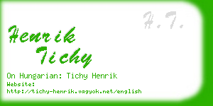 henrik tichy business card